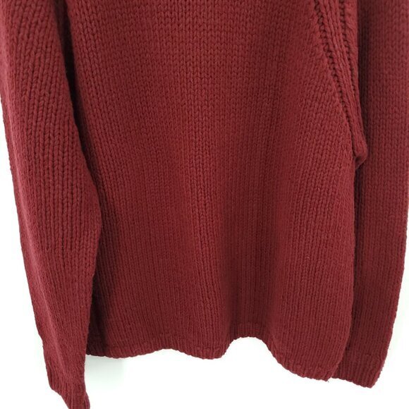 Men's NWT J. Crew Factory 100% Wool Chunky Crew Neck Sweater XL Red - Picture 6 of 13
